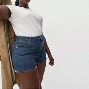 Everlane The Way-High Jean Denim Shorts Dark Indigo size 27